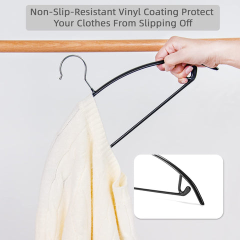Nature Smile shoulder bump-free profile protects garment shoulders and preserves shape.
