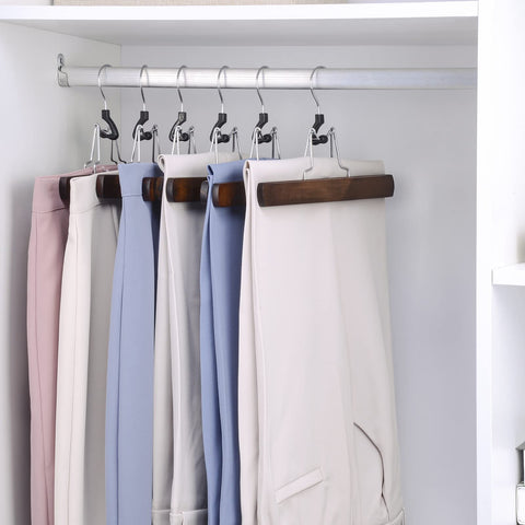 Nature Smile solid wood hangers with non-slip grip keep garments secure