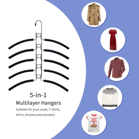 Nature Smile space-saving metal clothes hangers optimize storage with compact footprint.