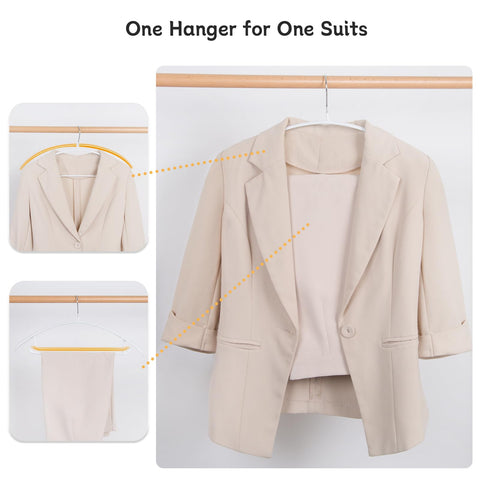 Nature Smile non-slip coat hangers secure heavy outerwear without slipping.