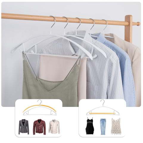 Nature Smile wide-shoulder design supports heavier garments and reduces shoulder distortion.