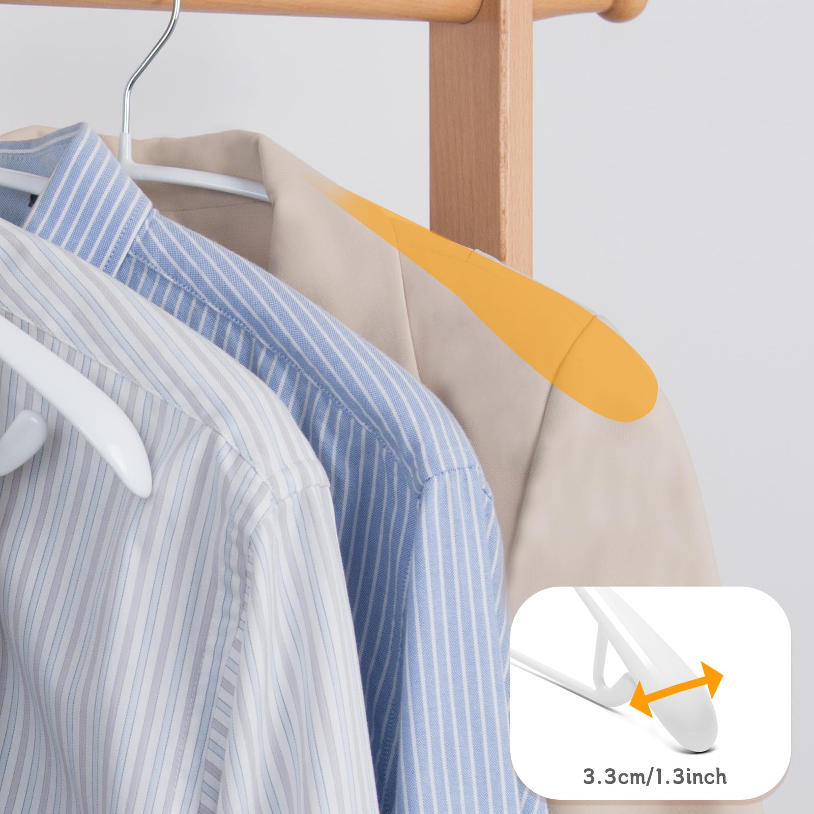 Nature Smile golf T shirt hangers keep athletic tops neatly organized.