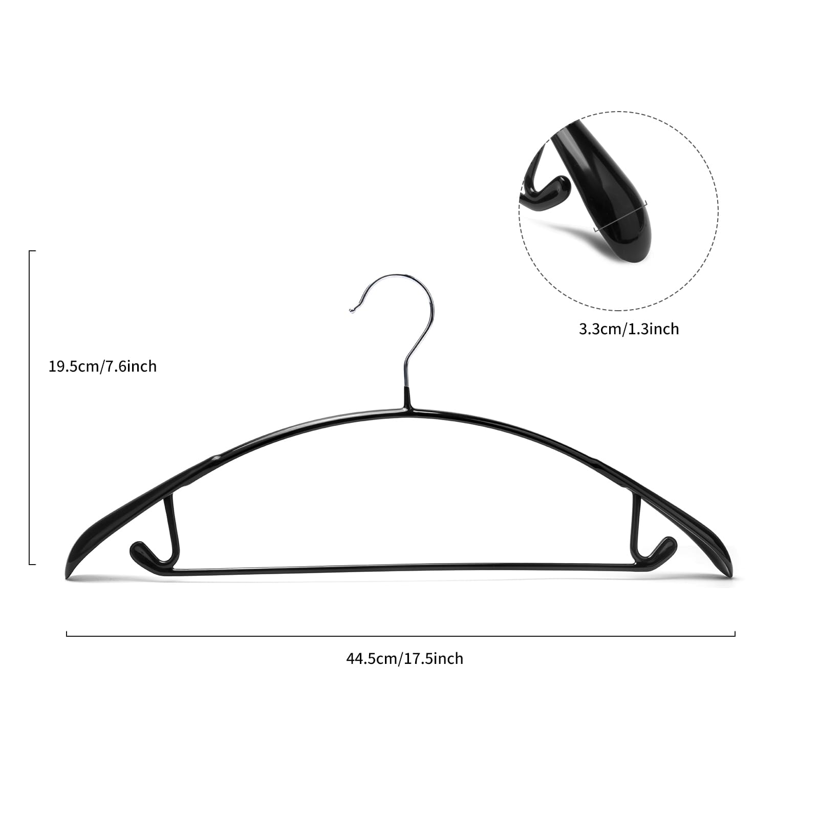 Nature Smile wide-shoulder hanger cradles coats and sweaters without bumps