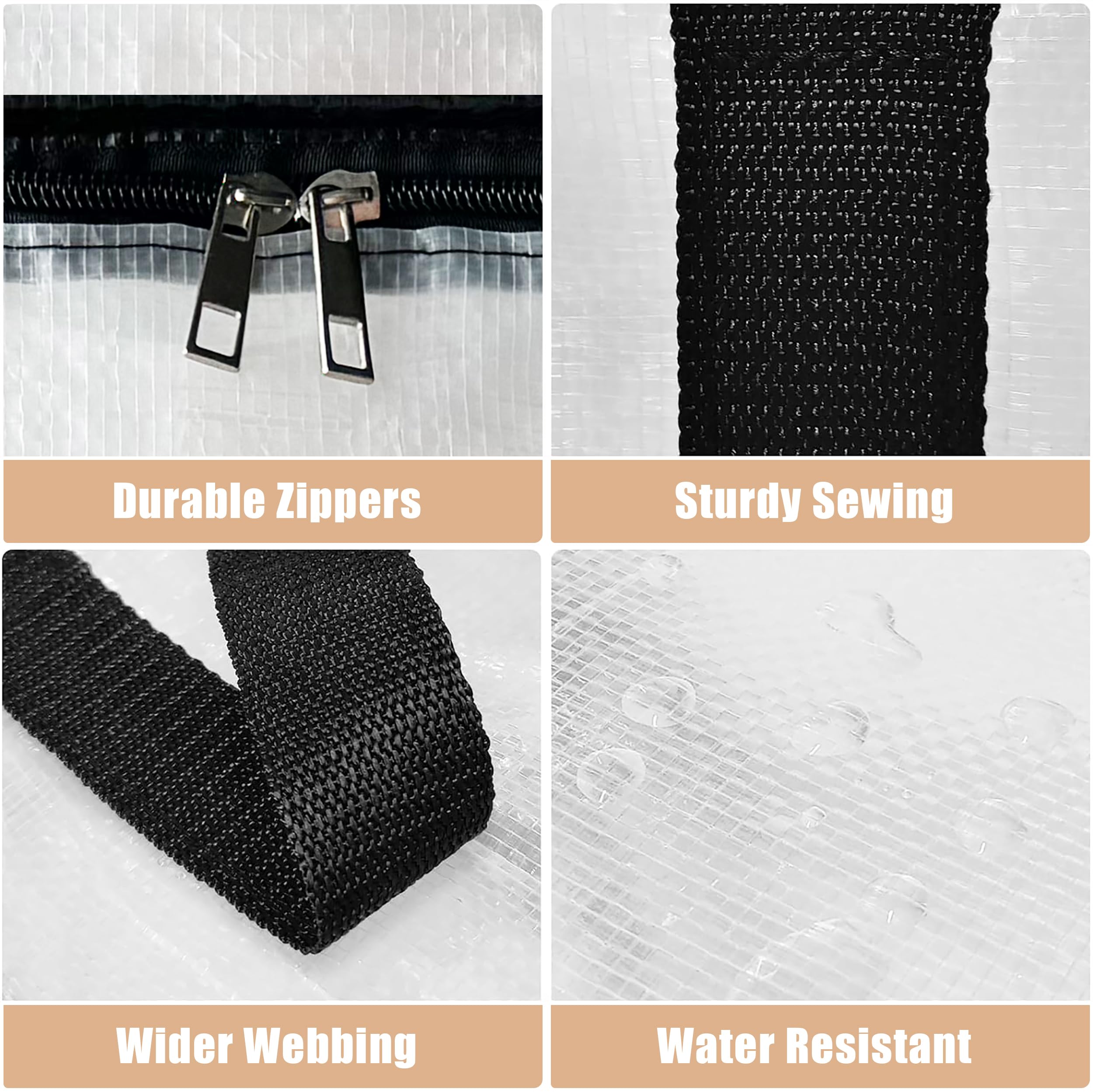 NatureLux waterproof coated material protects contents from moisture.