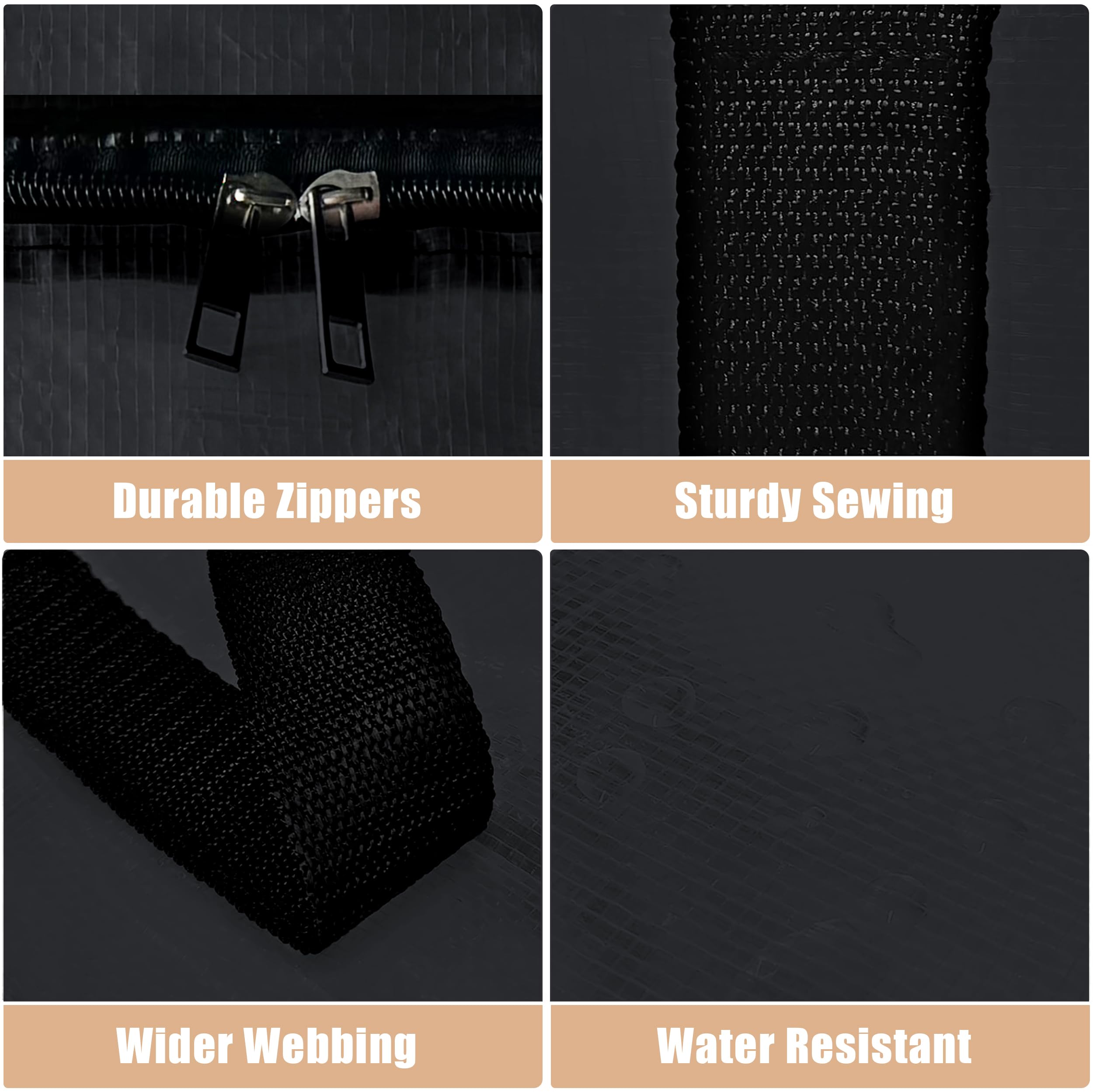 NatureLux waterproof woven fabric protects contents from moisture.