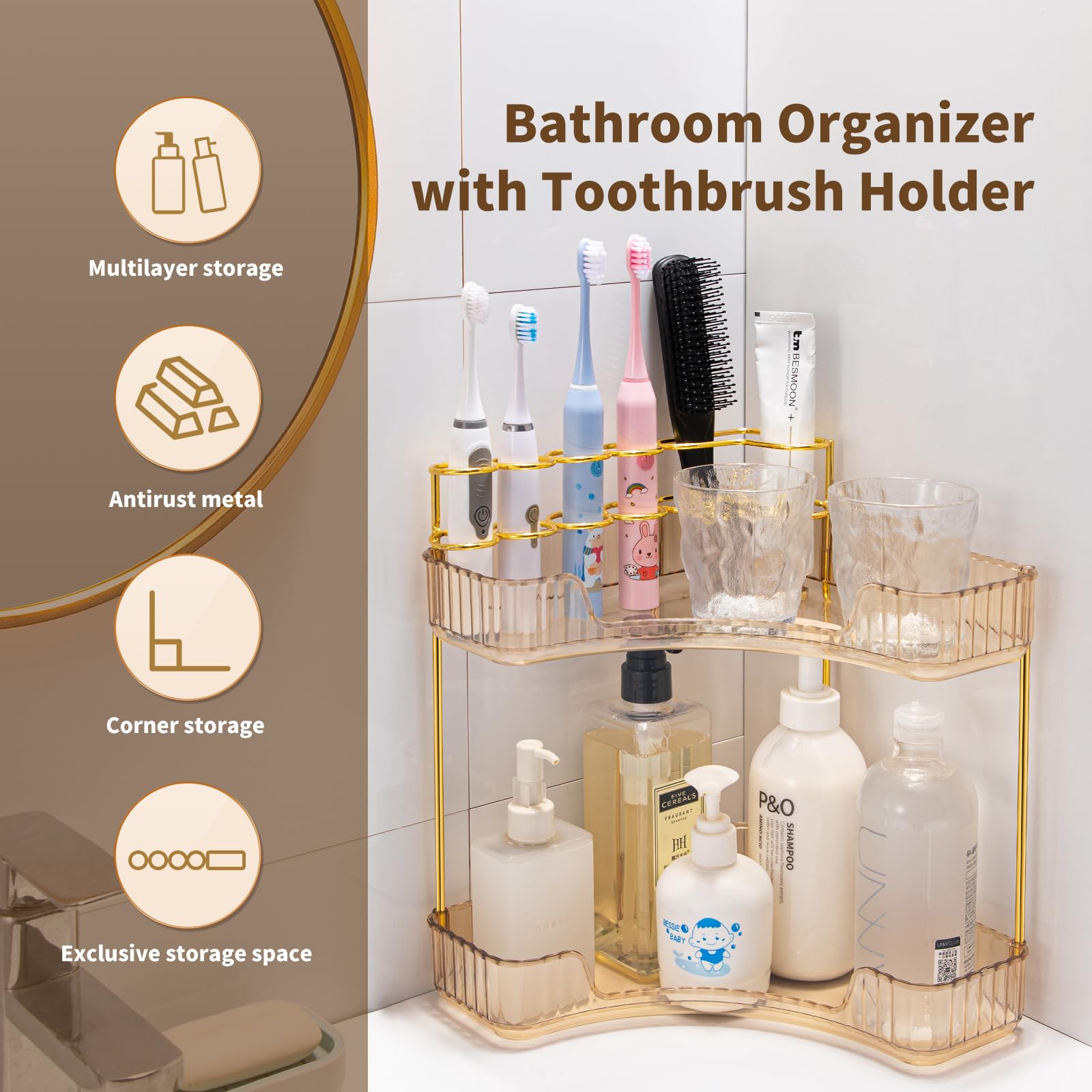 NATURE'S SOURCE compact unit fits 10x10x12 inches for tall toiletries.