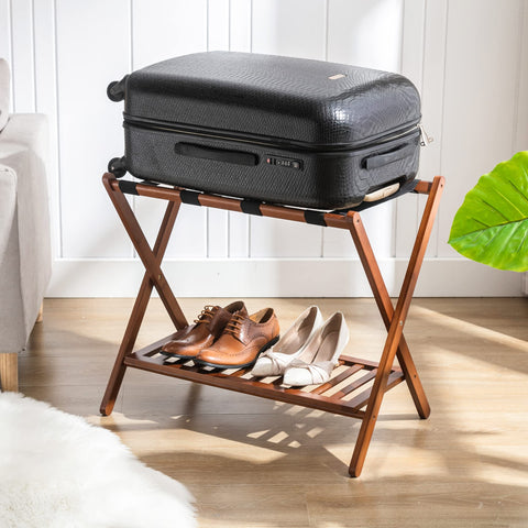 Natuvite stability X-frame image emphasizes wobble-free luggage support.