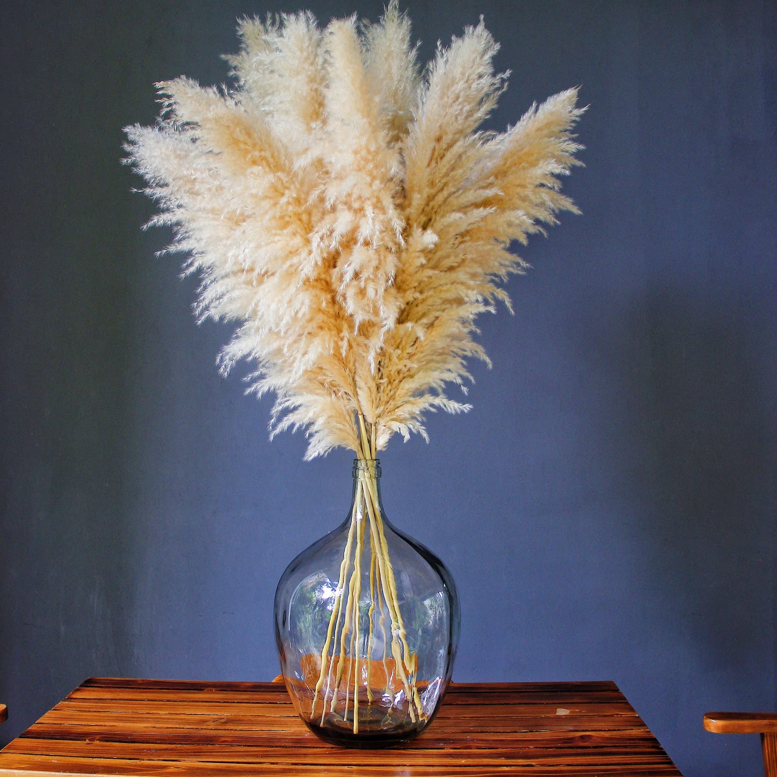 Naunauya boho chic pampas grass complements neutral home decor styles.