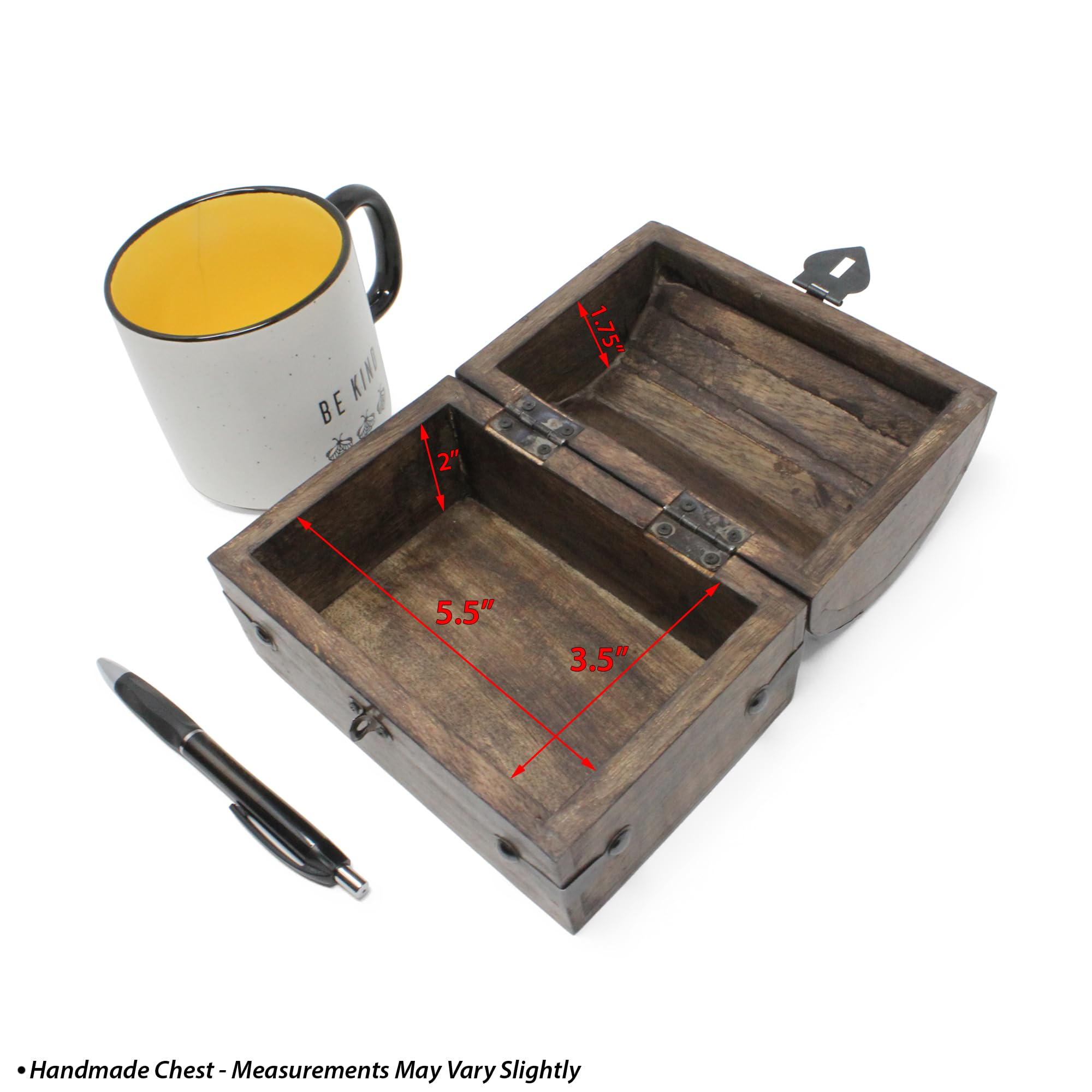 Nautical Cove lock and skeleton keys offer authentic treasure storage.