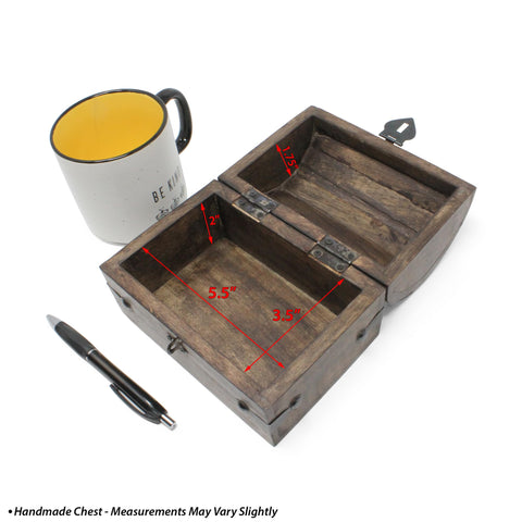 Nautical Cove lock and skeleton keys offer authentic treasure storage.