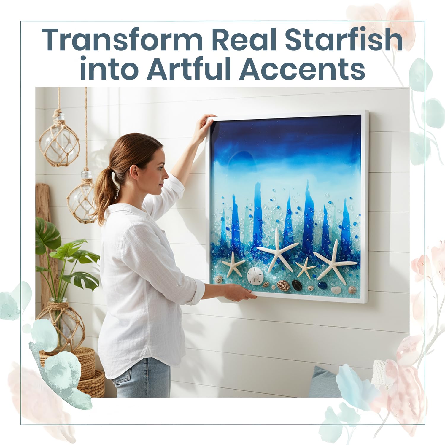 Nautical Crush starfish crafting supplies inspire DIY beach crafts and coastal decor.