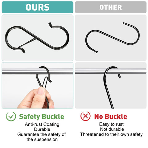 Navona S-hook outdoors supporting wind chimes and feeders