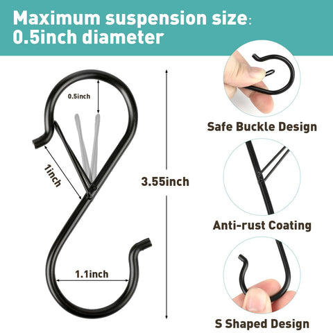 Close-up of Navona S-hook with rust-resistant coating