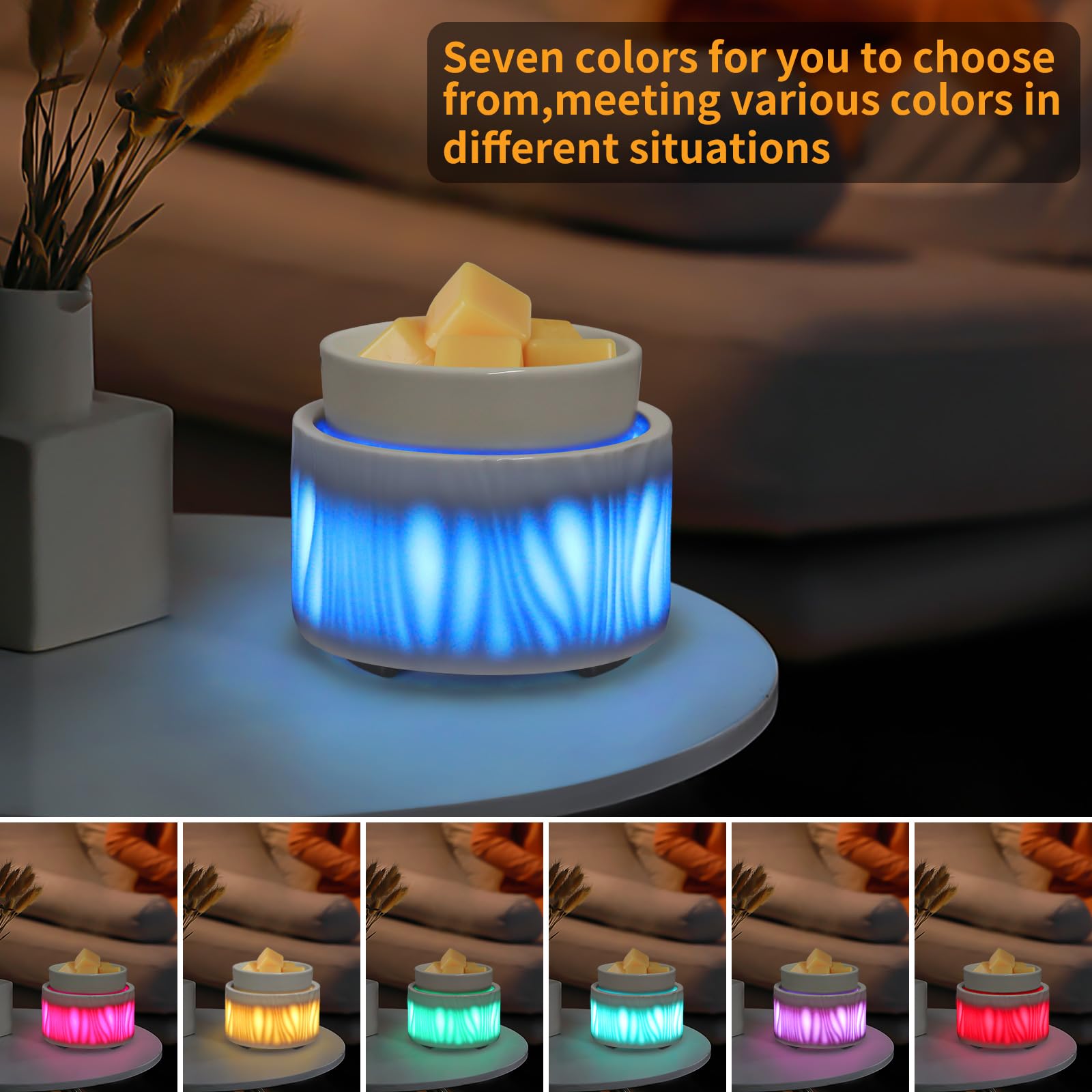 Nawaza 3-in-1 wax warmer night light and diffuser for versatile fragrance.