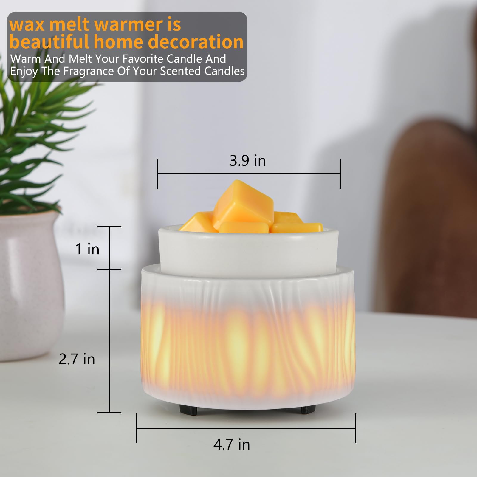 Nawaza ceramic warmer with removable dish enables simple maintenance.