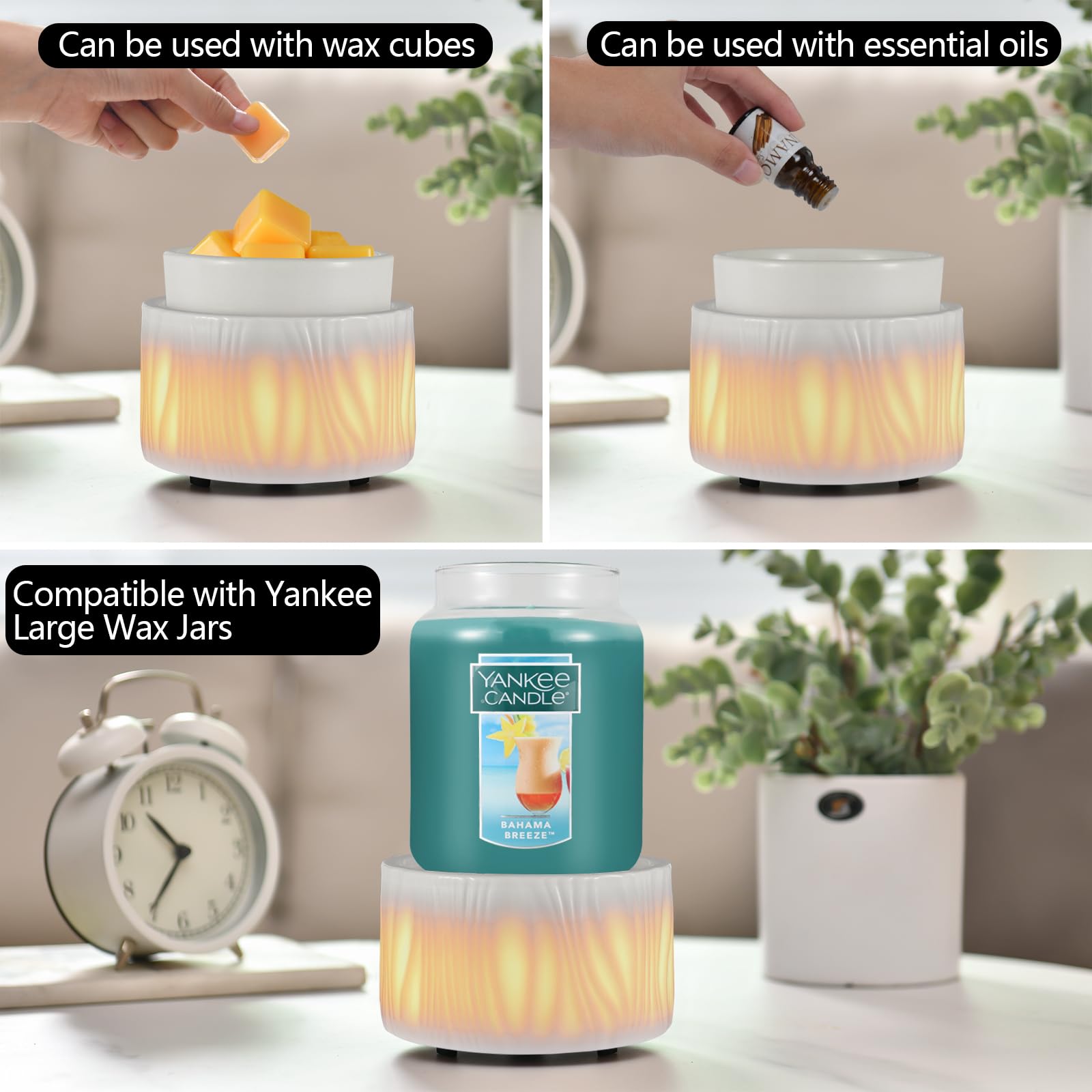 Nawaza removable dish wax warmer for easy cleaning and quick scenting.