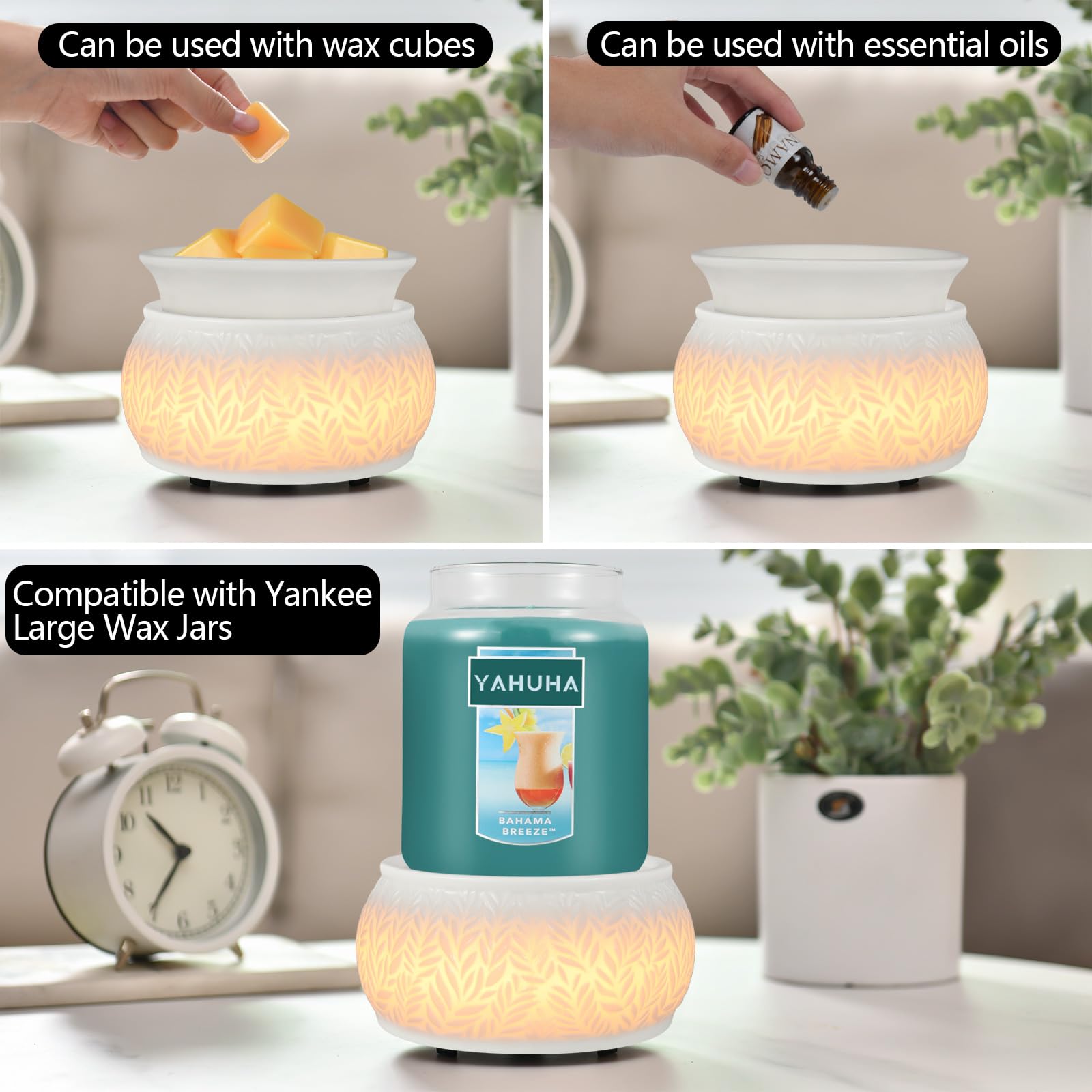 Nawaza safe electric candle warmer ensures flame-free use.