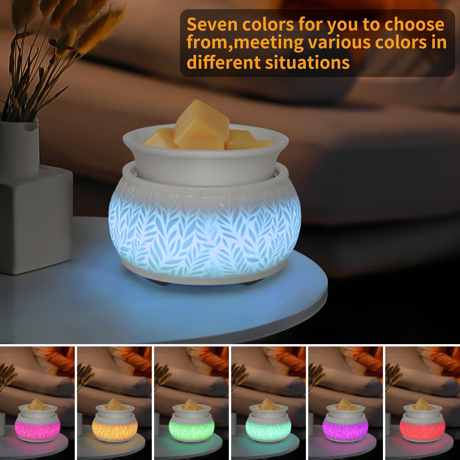 Nawaza wax melt warmer with removable dish for easy cleaning.