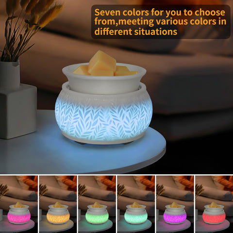 Nawaza wax melt warmer with removable dish for easy cleaning.