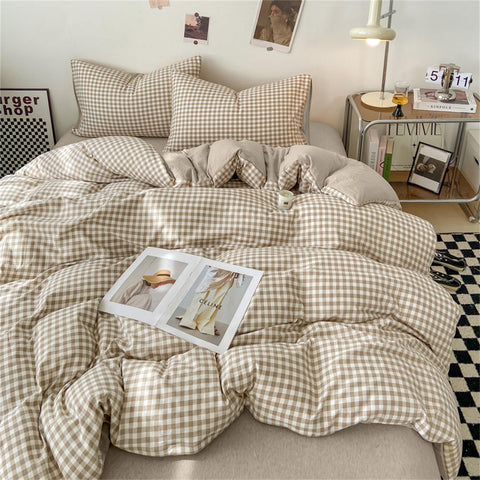 Nayoroom pillow shams king 20x36, matching gingham set for polished bed decor.