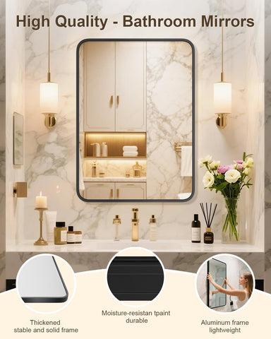 Premium tempered glass delivers distortion-free HD reflection for daily tasks.