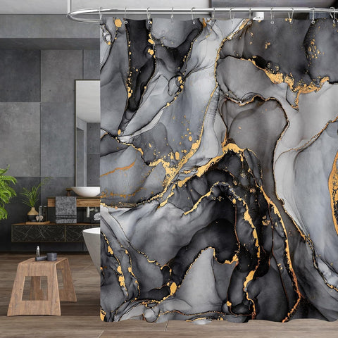 NBVKO gold-accent bath mat adds luxe shimmer and comfort