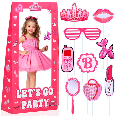 NCPLYGOU doll photo booth 4.5ft centerpiece for princess parties.