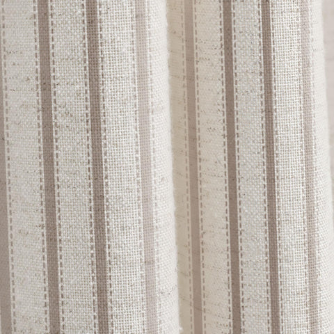 NDDYCU Taupe stripe curtain maintains soft texture and easy care in baths.
