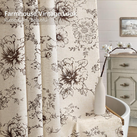 NDDYCU floral bloom pattern close-up highlighting beige and earthy tones.