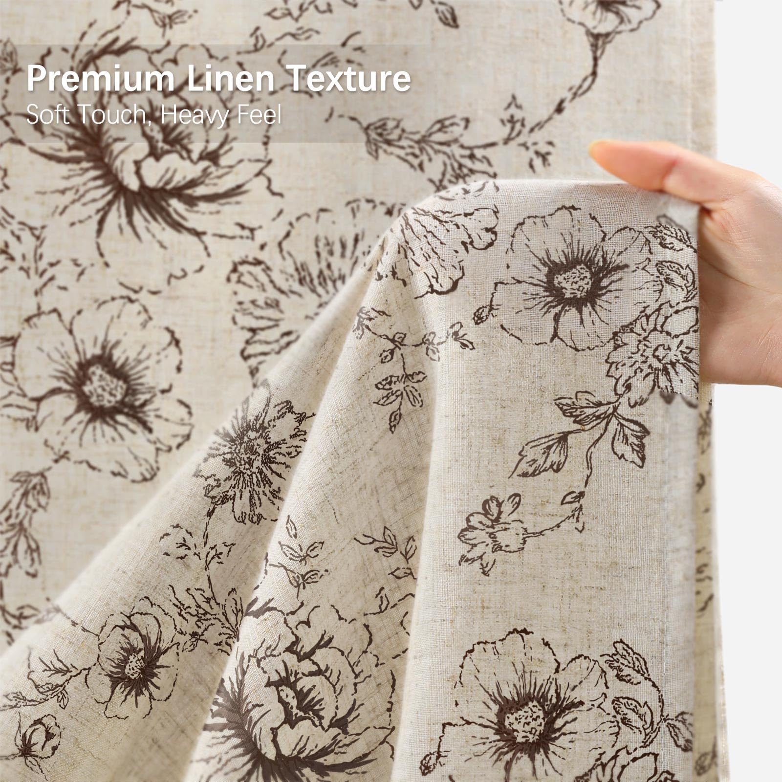 NDDYCU rustic tan taupe curtain complements vintage bathroom decor.