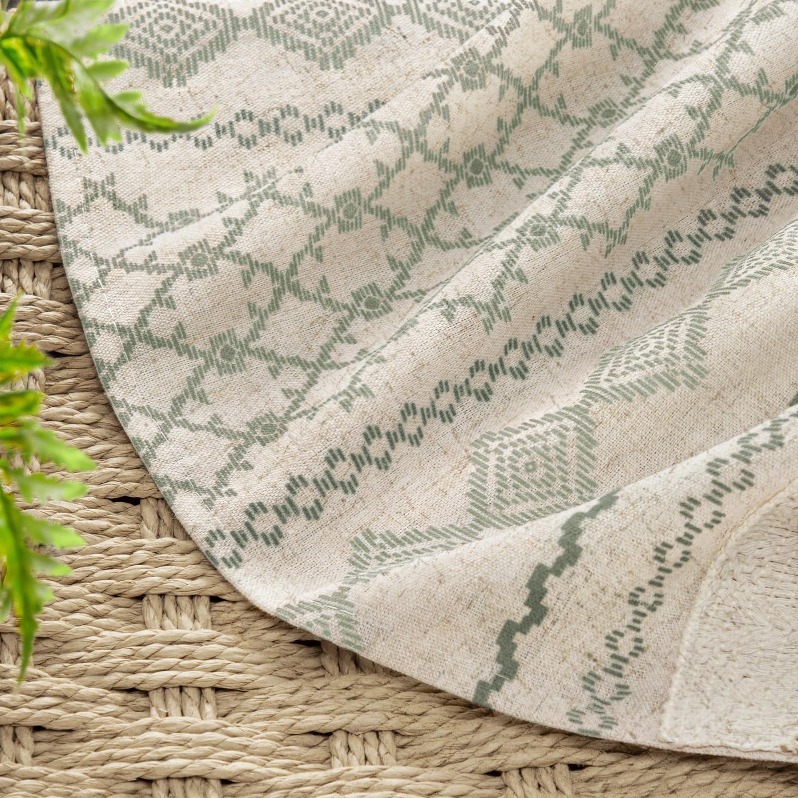 NDDYCU care instructions for upkeep of the sage green curtain.