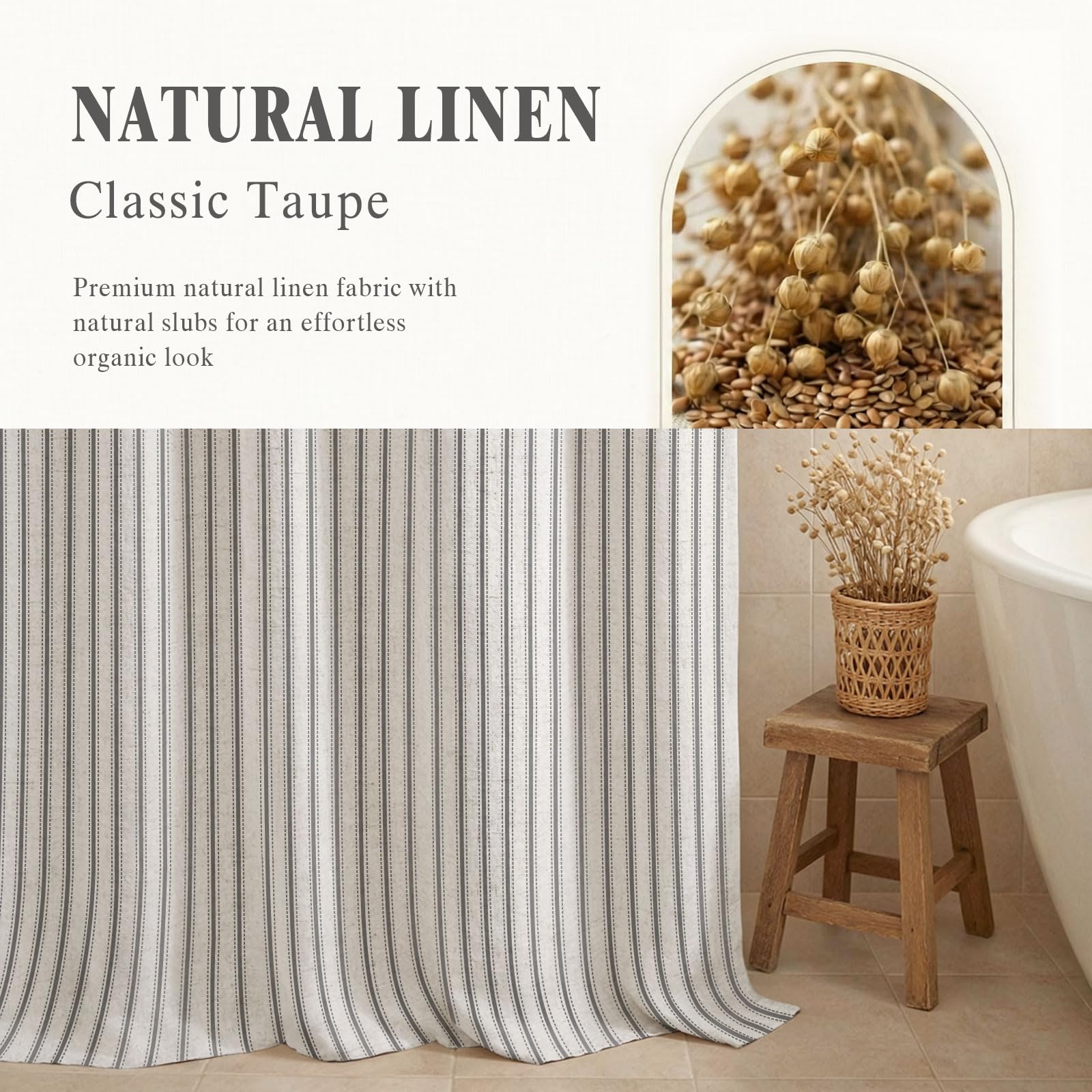 NDDYCU linen blend texture close-up highlights warm flax tones and durability.