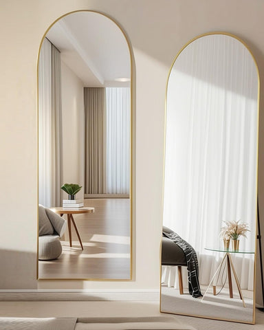 NEARBYSD arch-top mirror adds elegance to bedrooms or dressing rooms