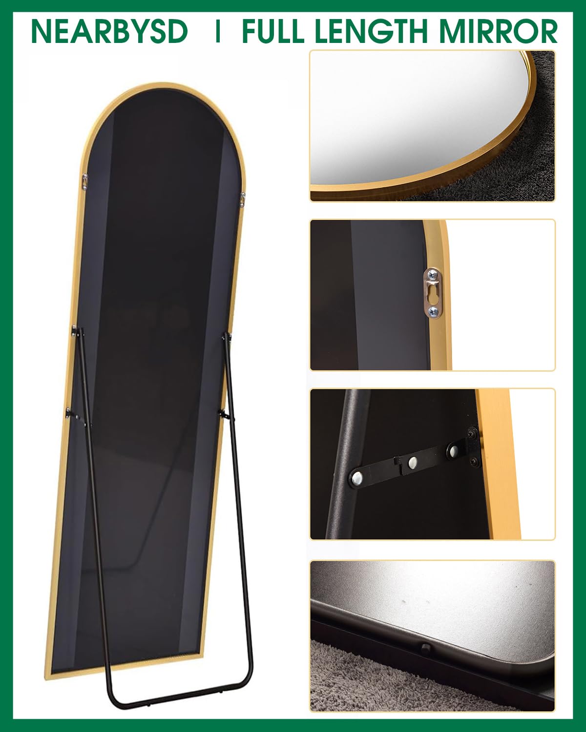 NEARBYSD safety film on mirror reduces breakage risk during use