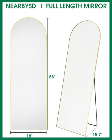 NEARBYSD tempered-glass dressing mirror with safety features for daily use
