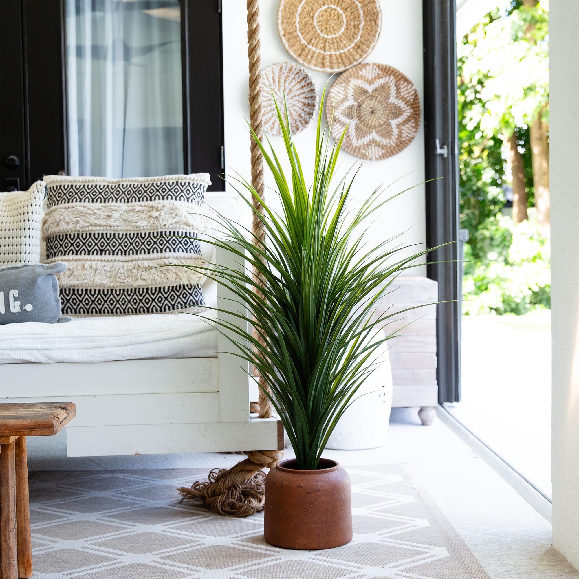 Nearly Natural 4ft plant with bendable branches adapts to spaces.