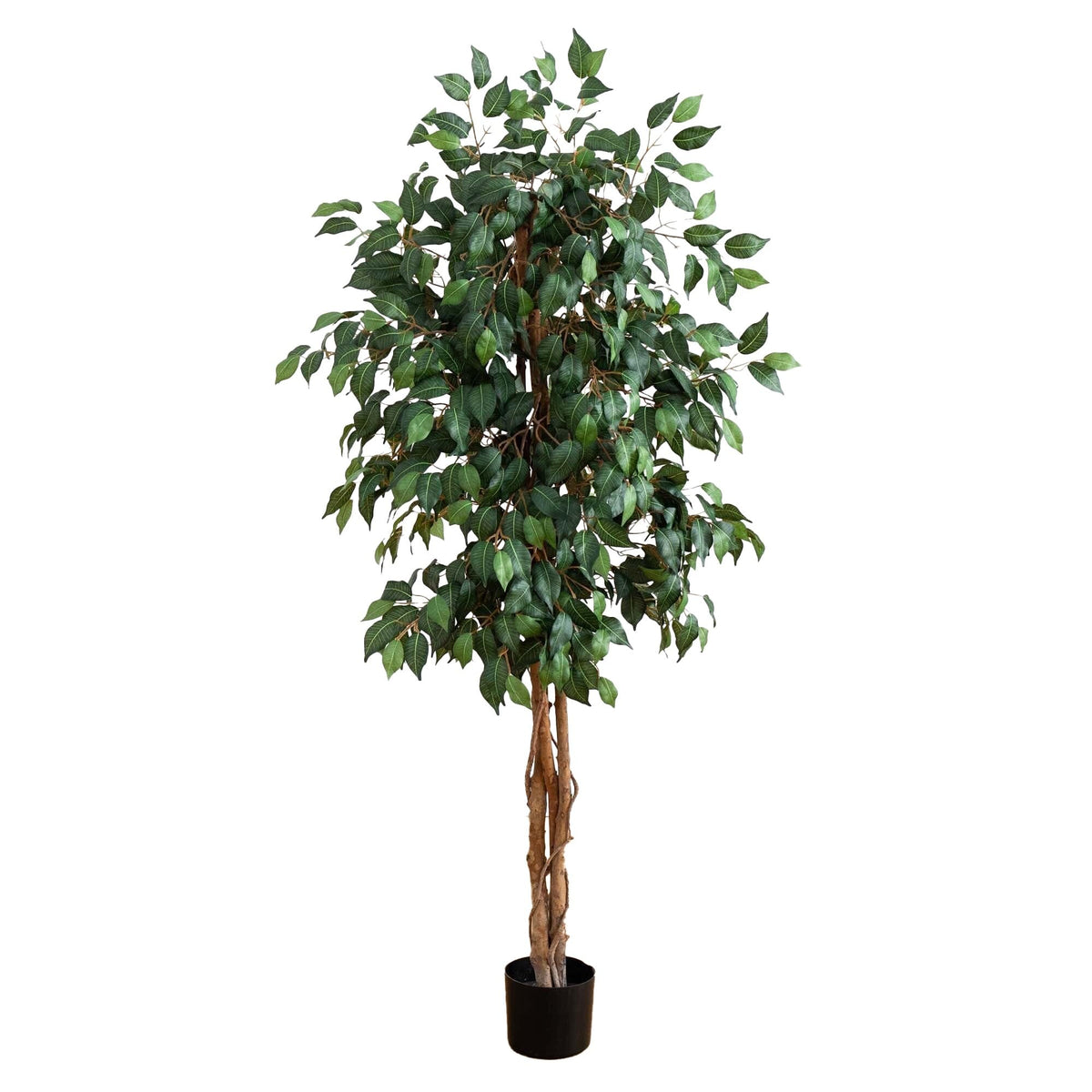Nearly Natural 5ft Ficus Tree triple trunks for elegant indoor decor.