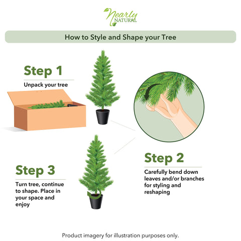 Nearly Natural Cedar Pine with 1,000 tips adds realistic fullness to spaces.