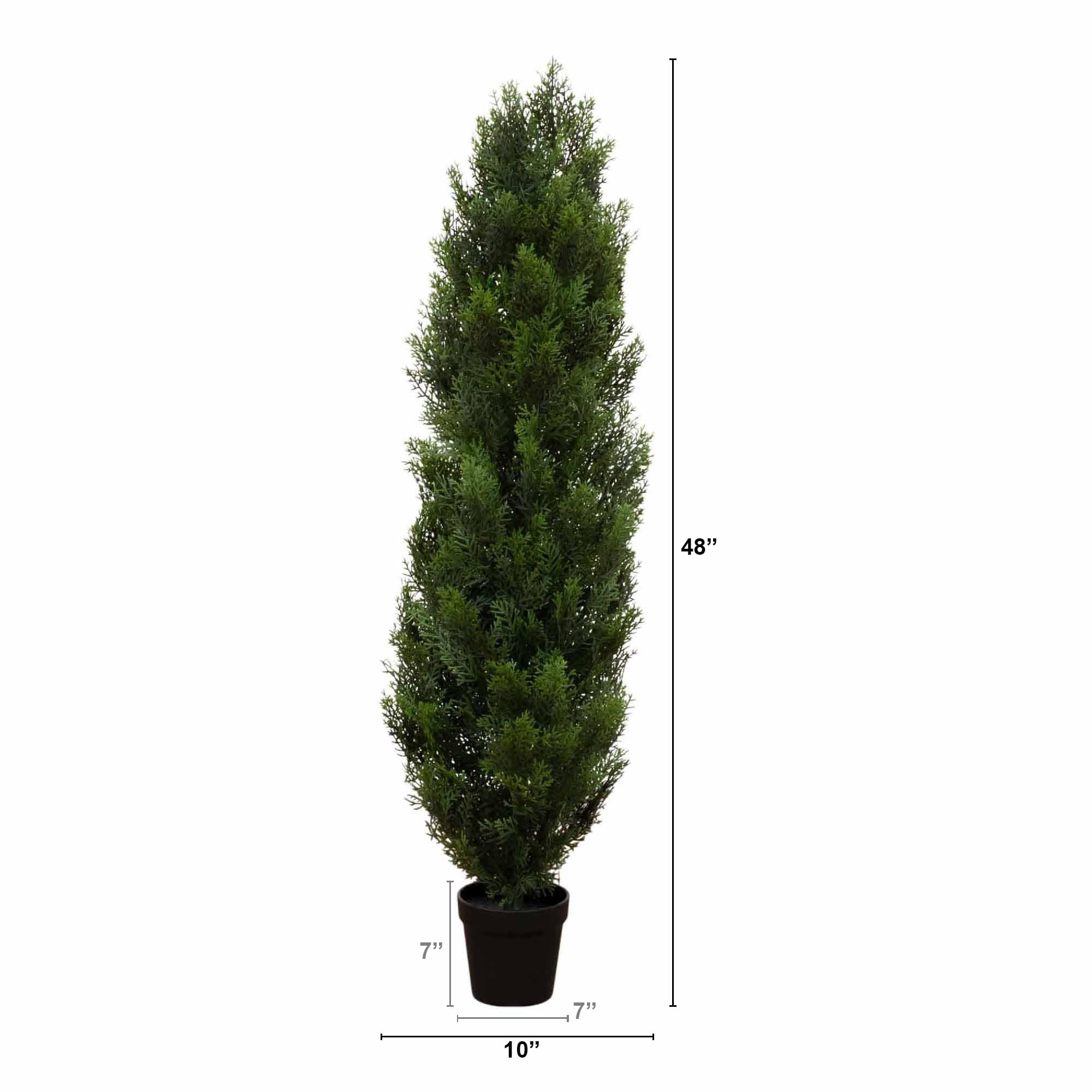 Nearly Natural Cedar Pine allows easy reshaping to reach desired fullness.