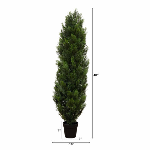 Nearly Natural Cedar Pine allows easy reshaping to reach desired fullness.
