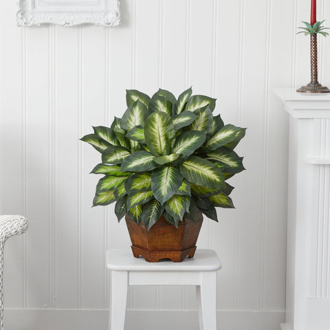 Office decor ready; this faux plant brightens desks without watering.