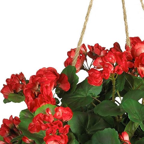 Nearly Natural geranium silk materials durable and easy to maintain.