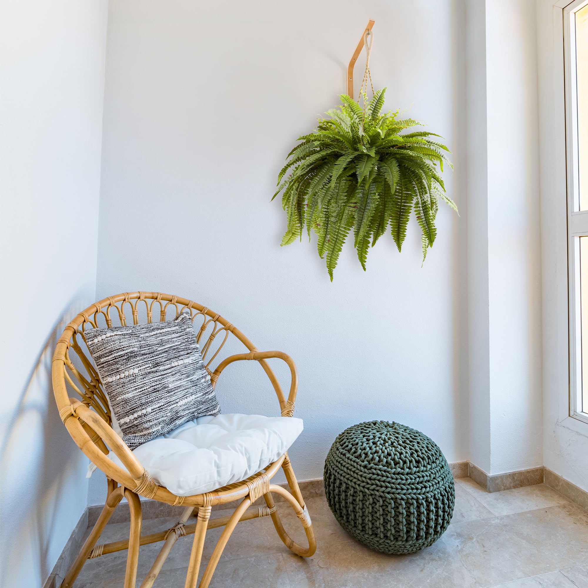 Nearly Natural greenery with lush fern fronds for texture and depth.
