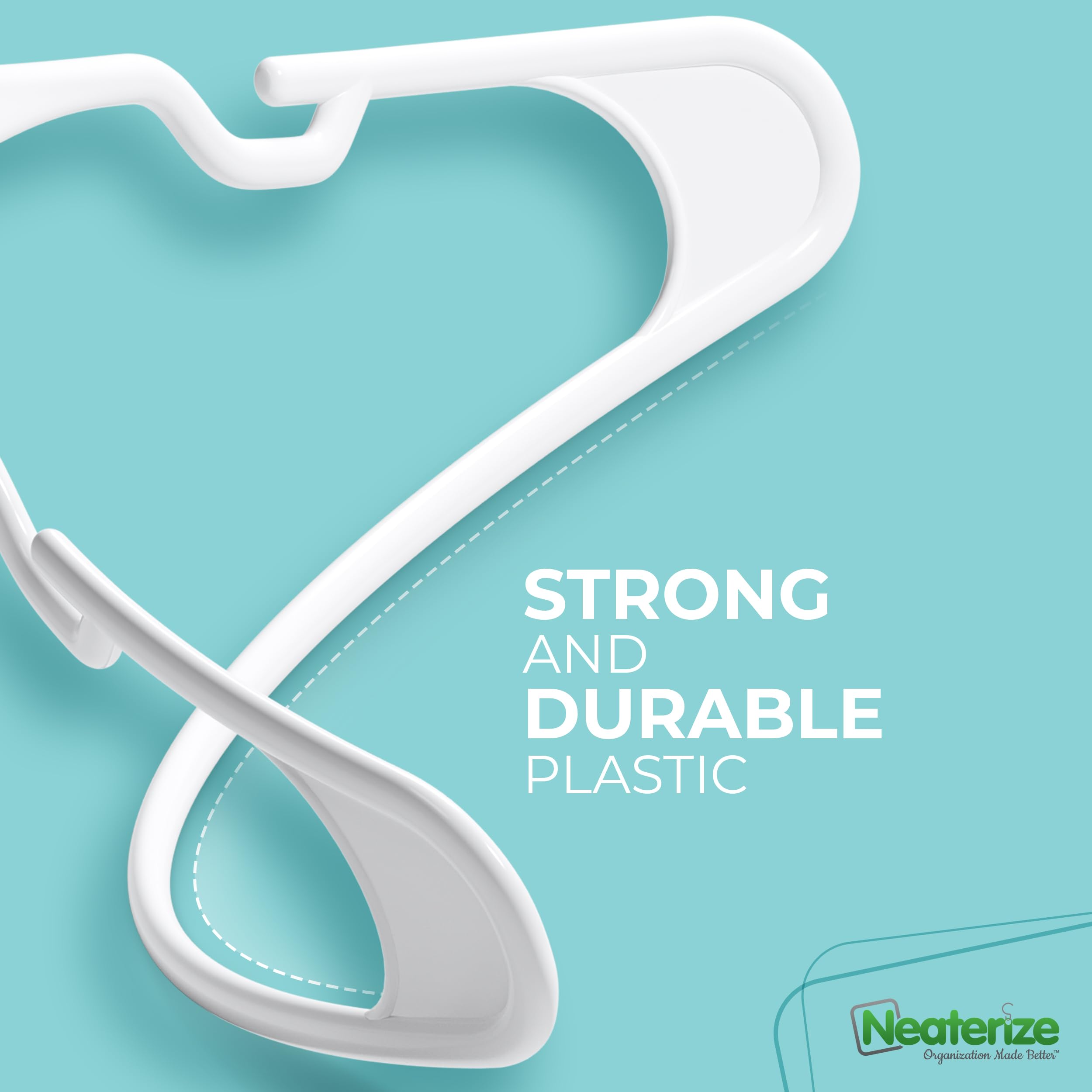 NEATERIZE hangers prevent slipping and maintain garment shape during daily use