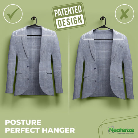 NEATERIZE black hangers set for a cohesive storage look