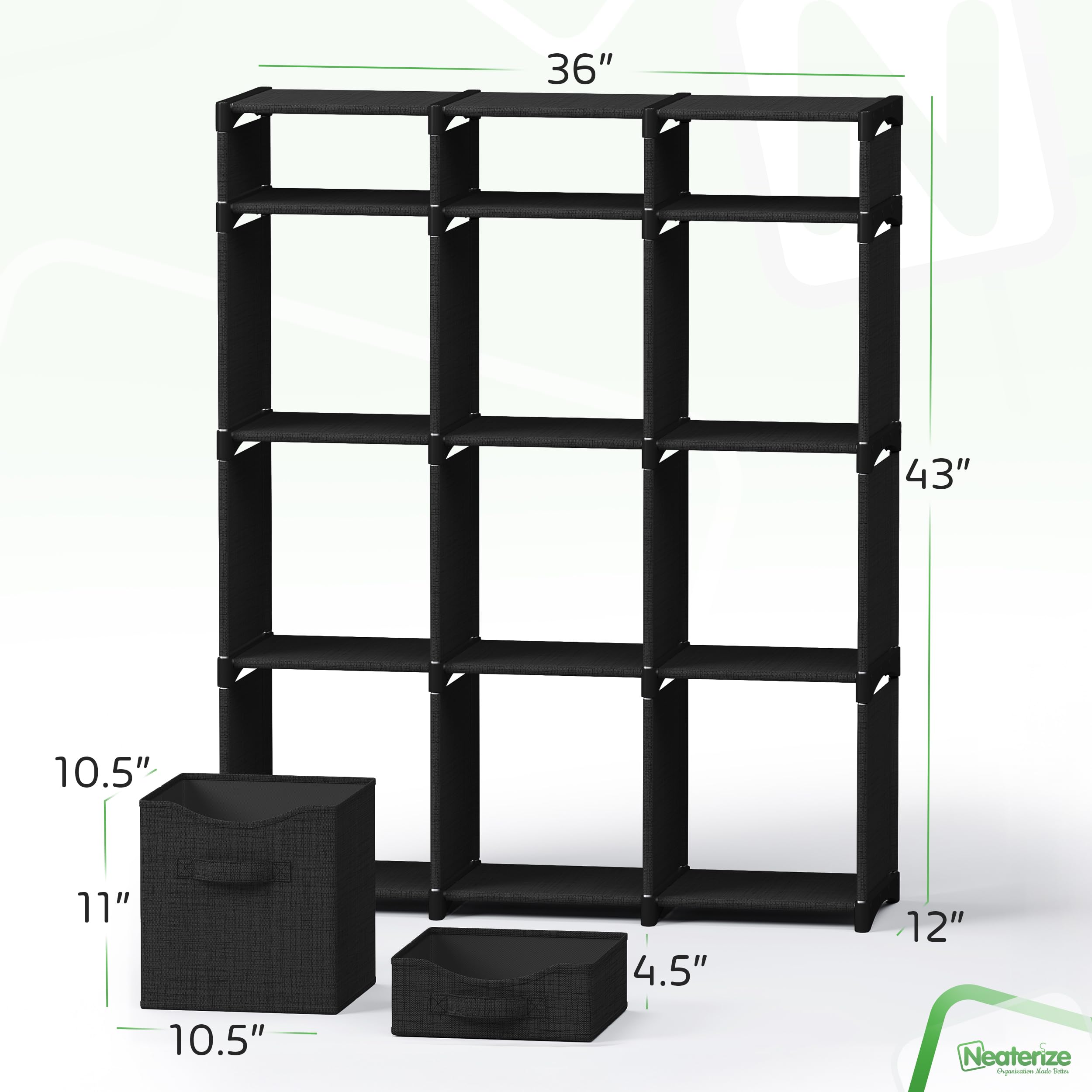 NEATERIZE storage cabinet with sturdy iron rods supports daily closet organization.
