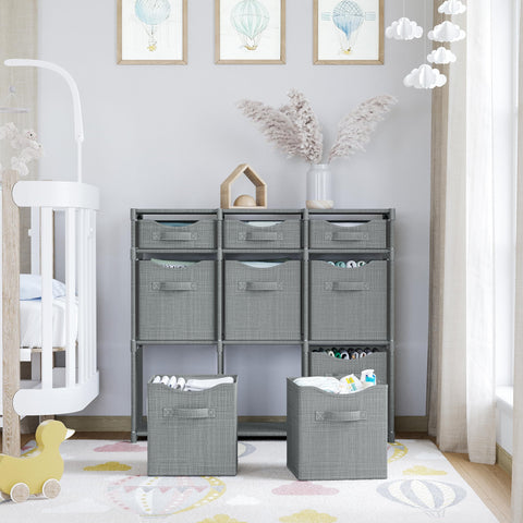 NEATERIZE closet organizer in grey style fits multiple rooms and decor