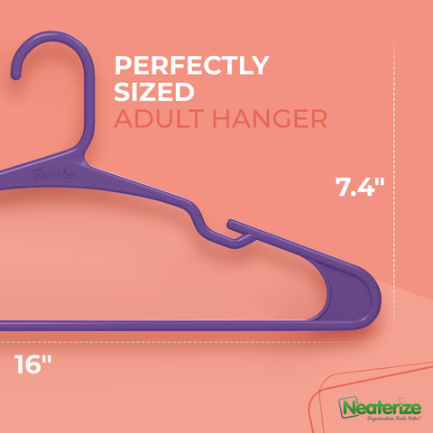 NEATERIZE 100-pack space-saving hangers maximize closet space