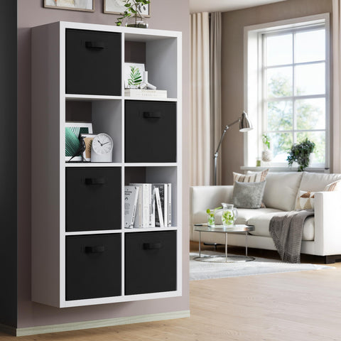 Collapsible storage cube by NEATERIZE in black for space-saving