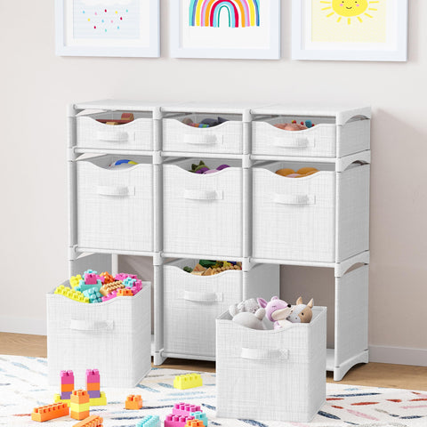 NEATERIZE large cubes offer spacious compartments for clothing and toys.